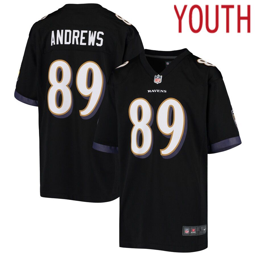 Youth Baltimore Ravens #89 Mark Andrews Nike Black Game NFL Jersey